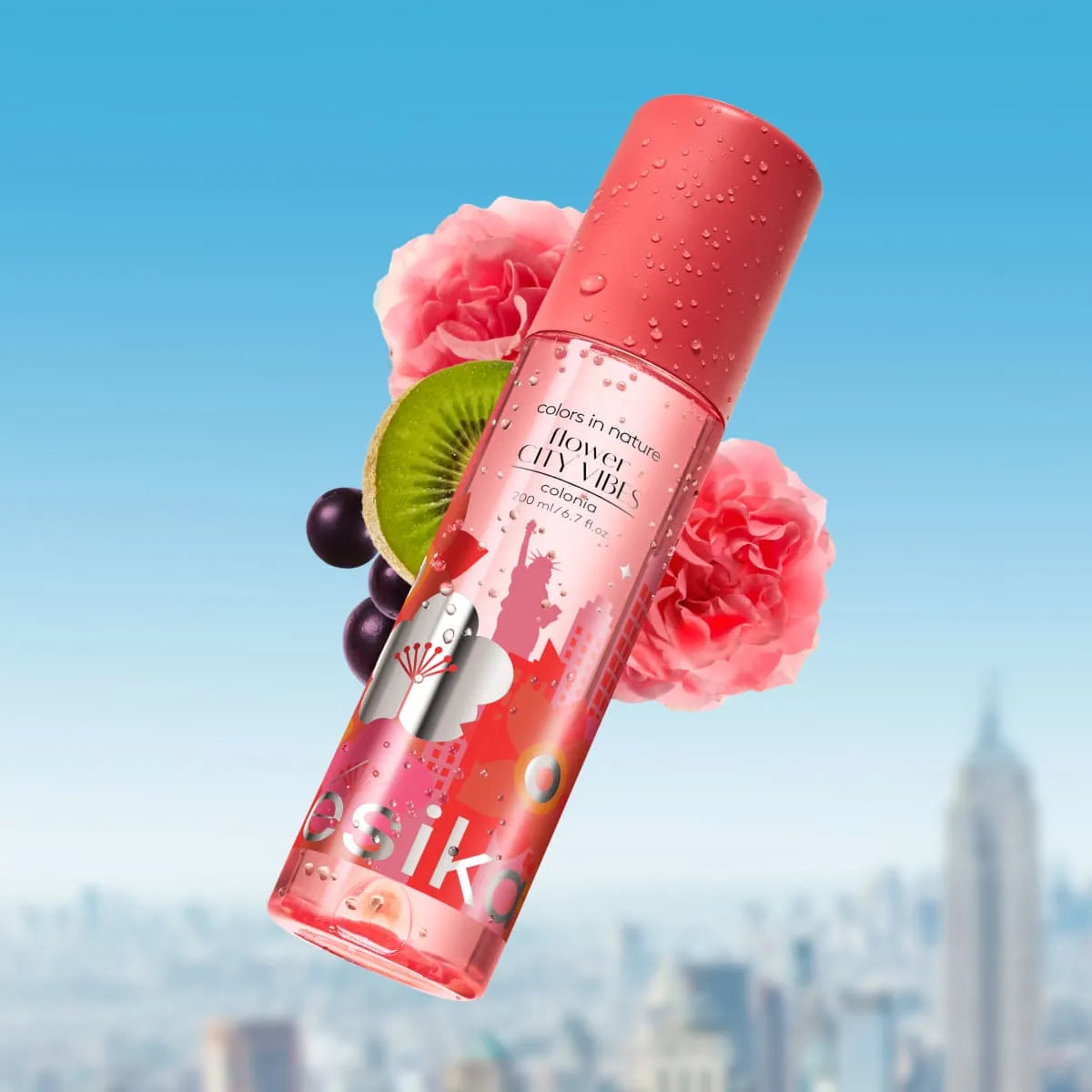 Kit Esika (Splash Perfumado + Crema Perfumada + Pestañina Mega Full Size + Delineador Liquido Negro + Labial Colorfix)