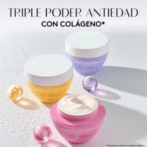 55 +Triple Acción Max Esika 200g Crema facial Hidra