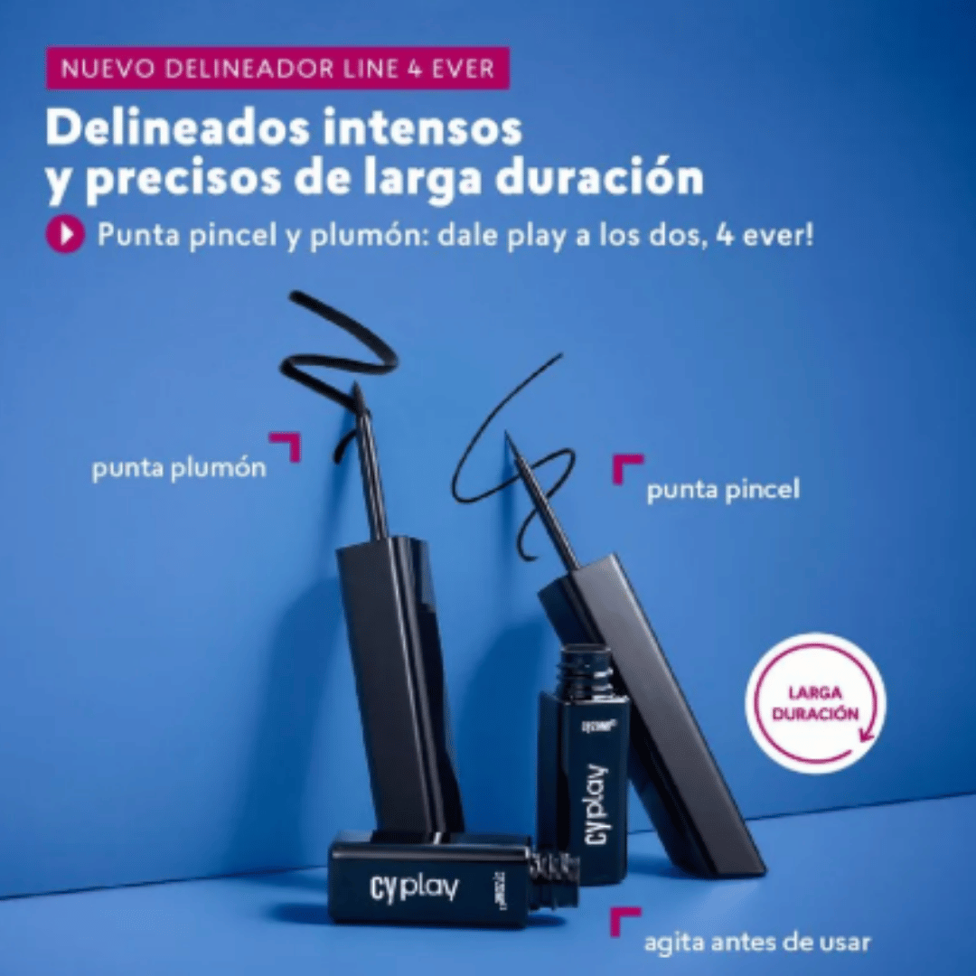 Delineador Plumón Line 4 Ever CyPlay Cyzone 1ml