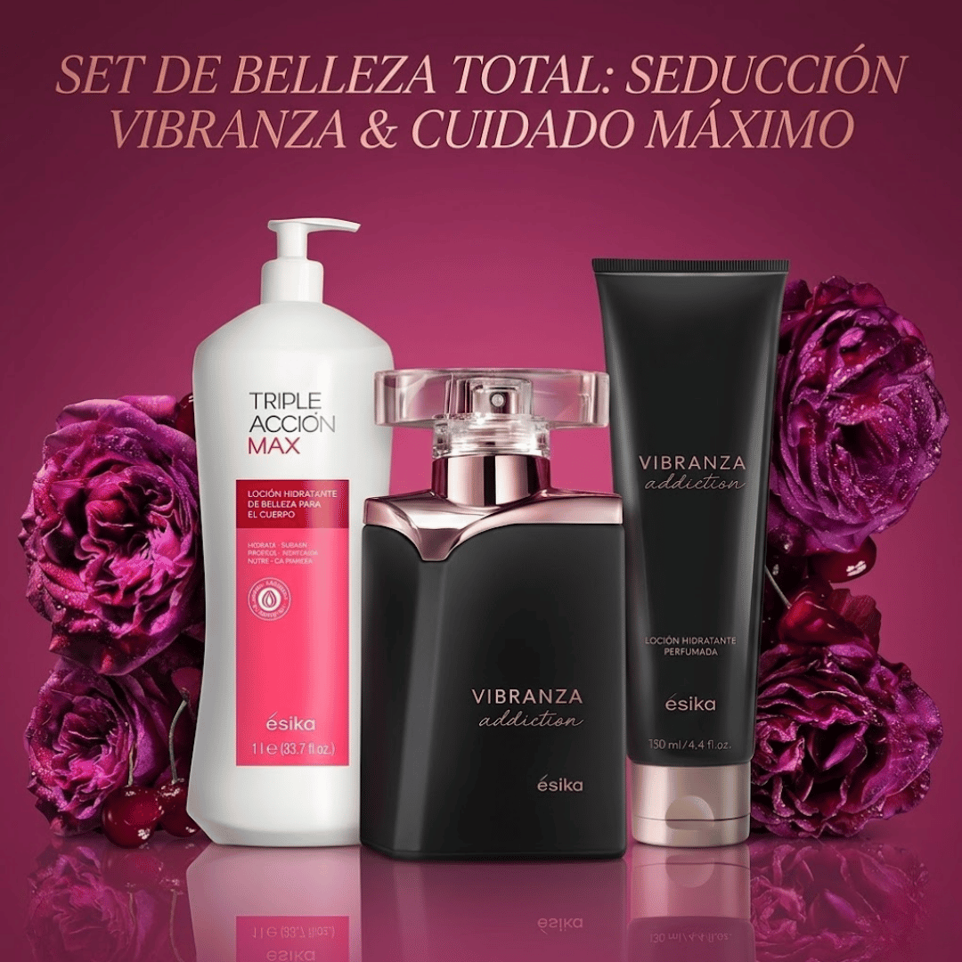 Kit Vibranza Addiction + Crema Vibranza Addiction + Crema Hidratante/Envió Gratis