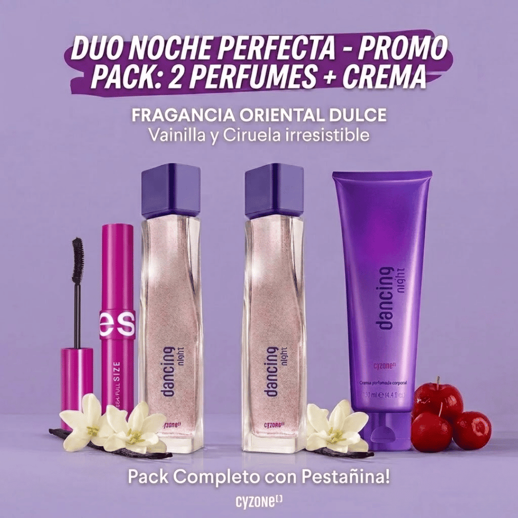 Kit 2 Dancing Night + Crema + pestañina + Envió Gratis