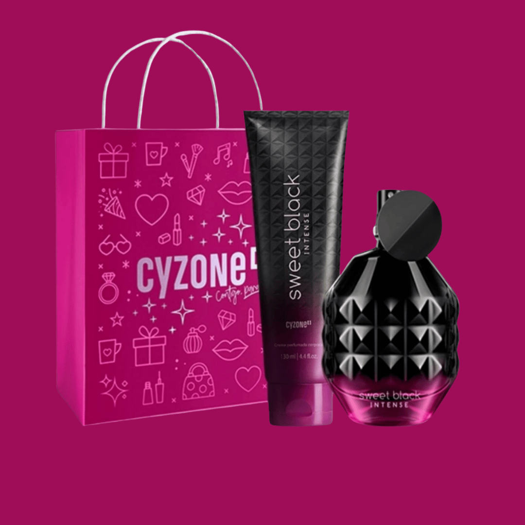 Set Cyzone Sweet Black Intense 50 ml + Crema Corporal + Bolsa de Regalo