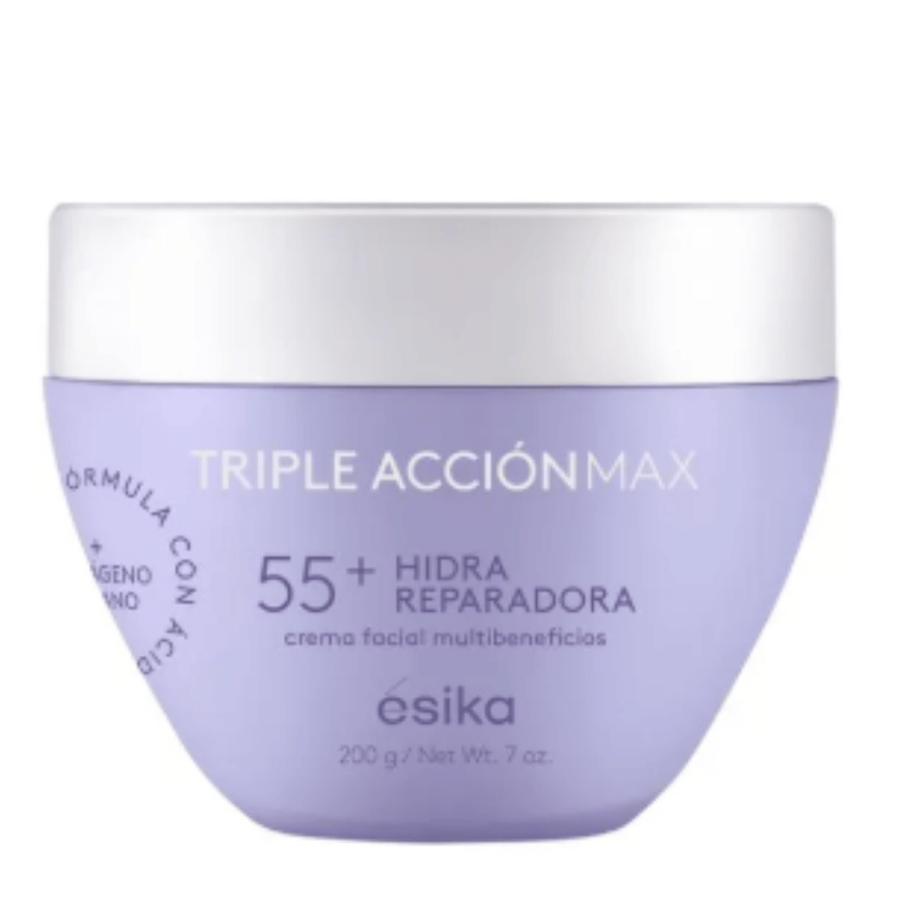 55 +Triple Acción Max Esika 200g Crema facial Hidra