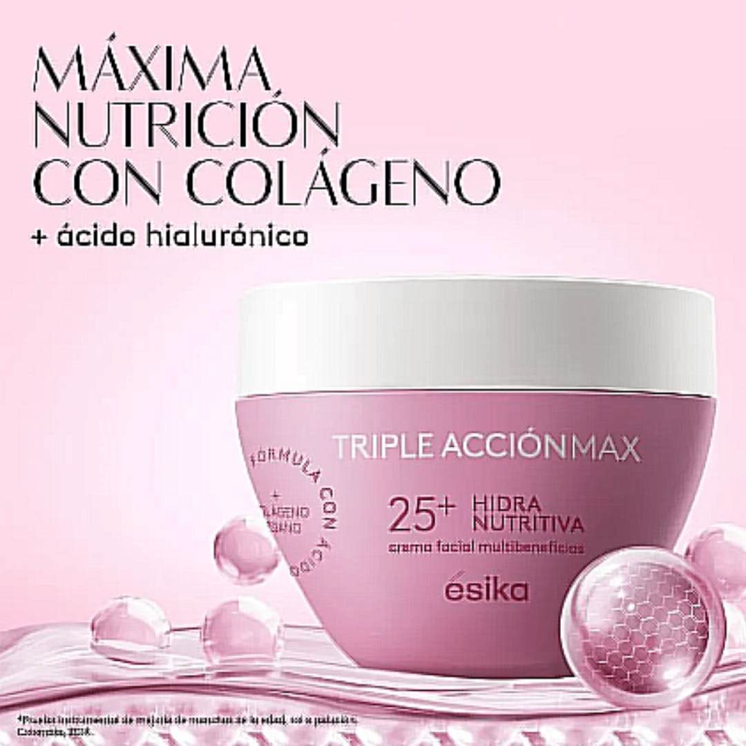 25+ Triple Acción Esika 120 g Crema Facial Hidra Nutritiva