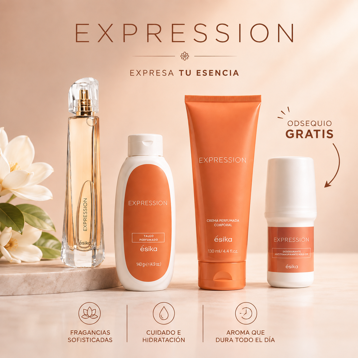 Expression + talco + crema perfumada