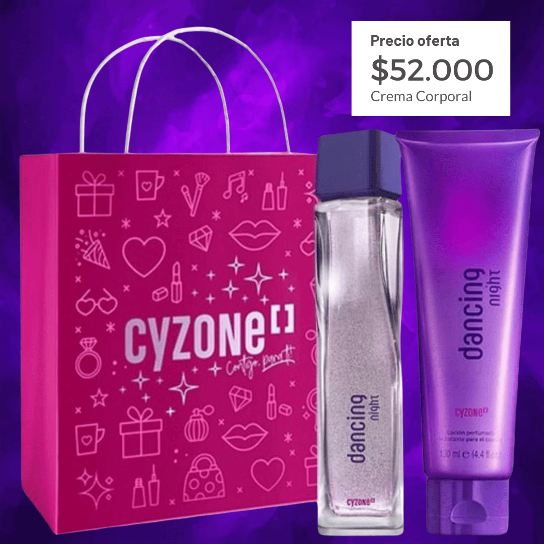 Set Cyzone Dancing Night –  90ml + Crema Corporal + Bolsa de Regalo Original